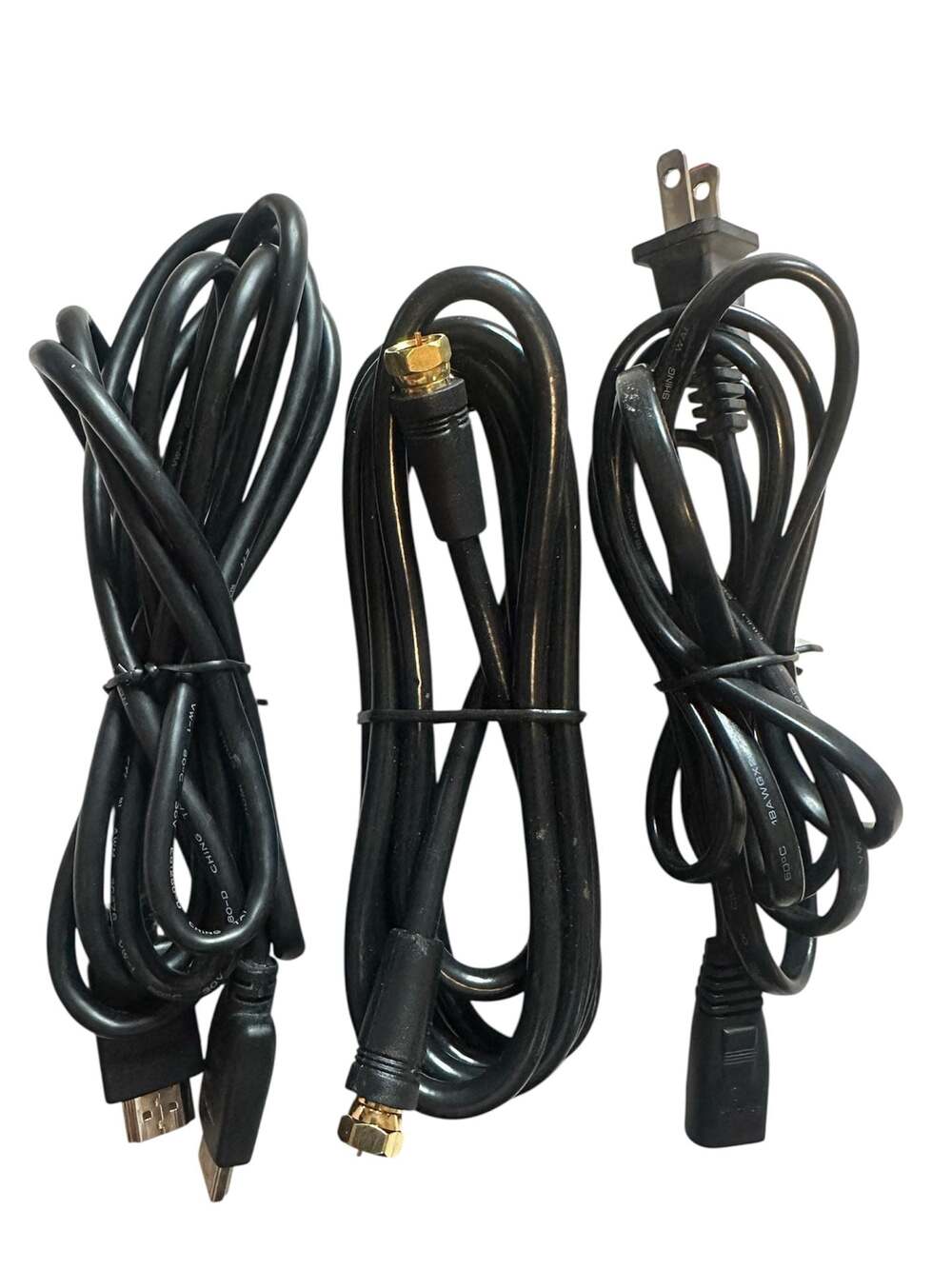 Assorted Mixed Electronic Cable Bundle (HDMI, Coaxial, and Power Extension)